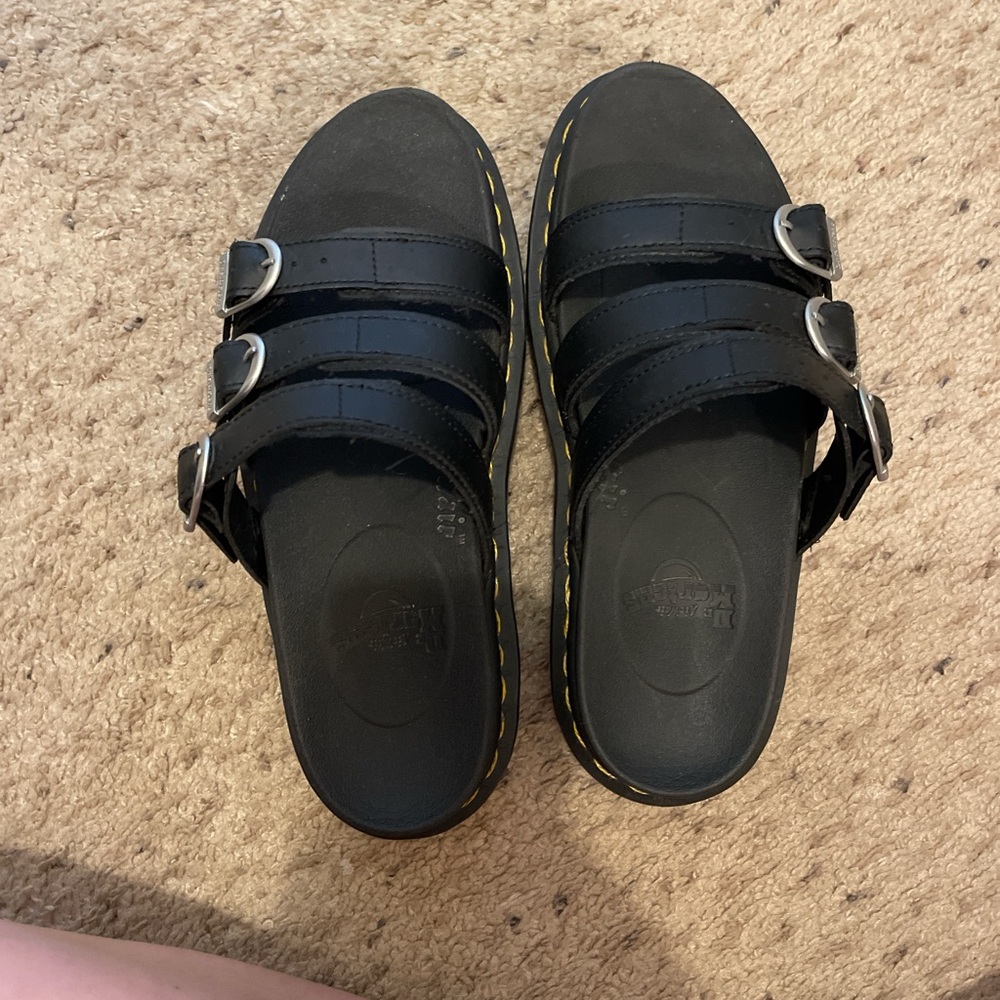 Dr. Martens Black Sandals with Buckle Straps